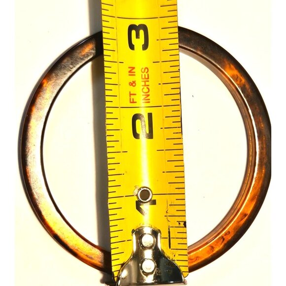 Vintage Bangle Bracelet Tortoise Lucite Translucent - 2.75" Inner Diameter - Picture 5 of 7